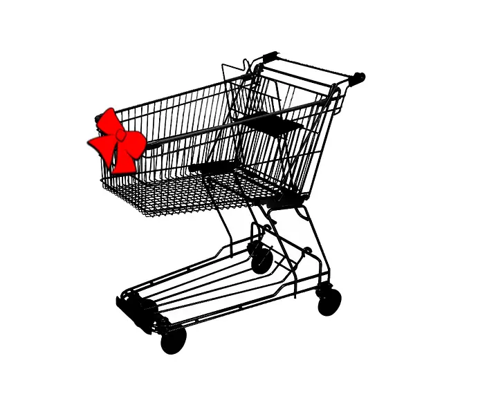 shoppingcart with bow