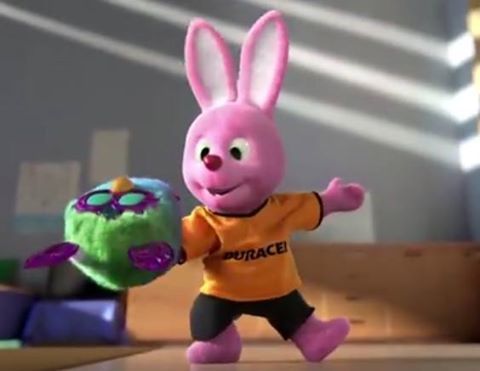 The Duracell battery bunny mascot