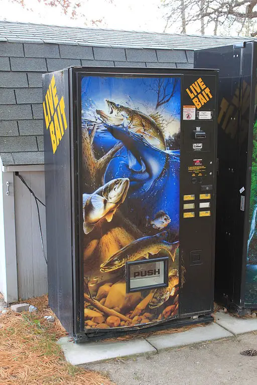 Live bait vending machine