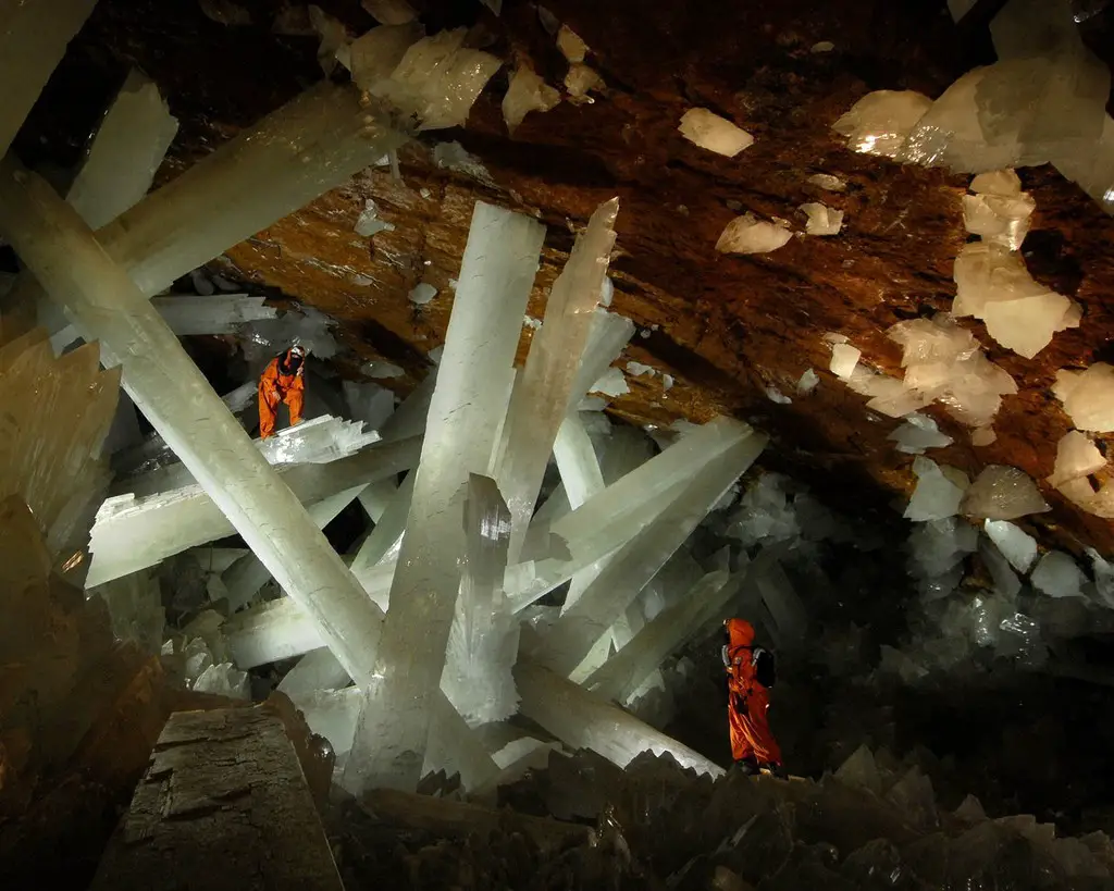 Interior of Mexico's Cave of the Crystals.