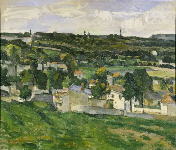 View of Auvers sur Oise Paul Cezanne
