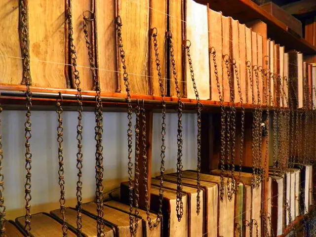 chained books in a library