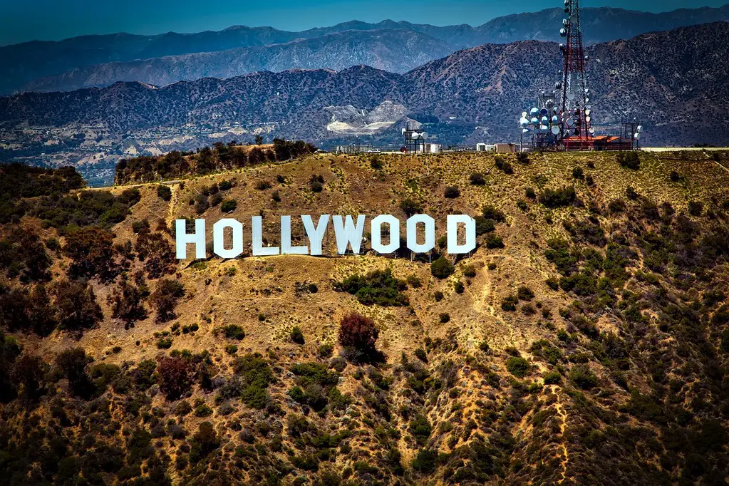 Hollywood sign in California