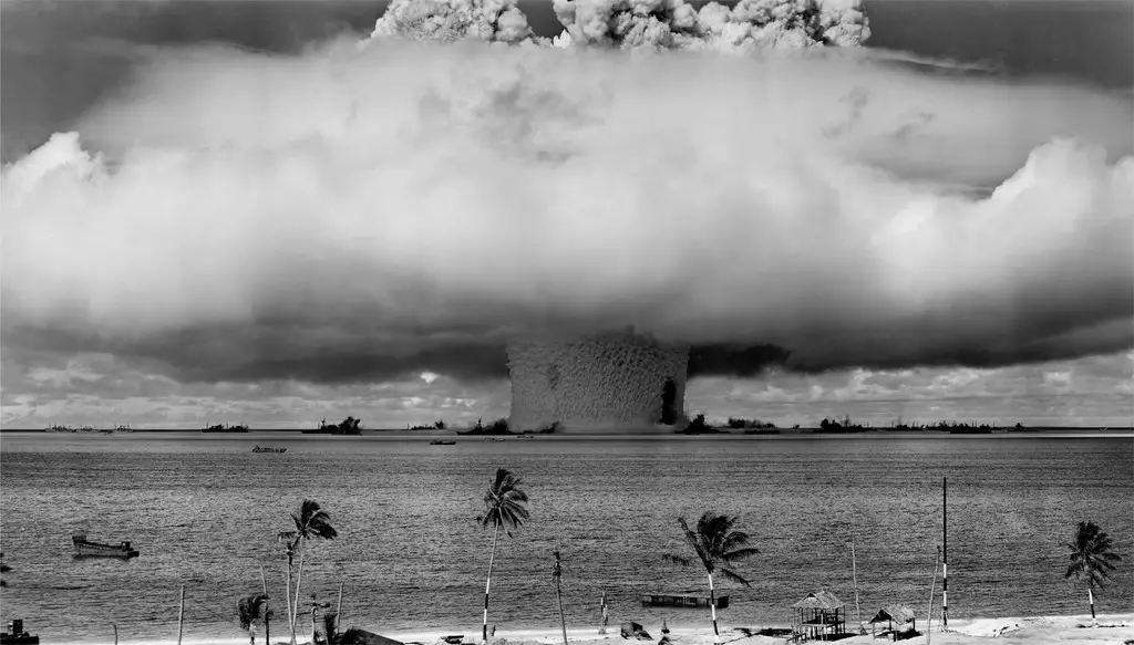 Nuclear explosion test.