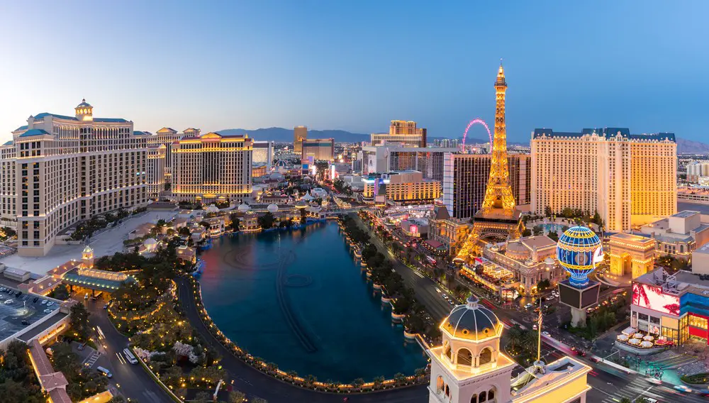 A view of the Las Vegas strip.