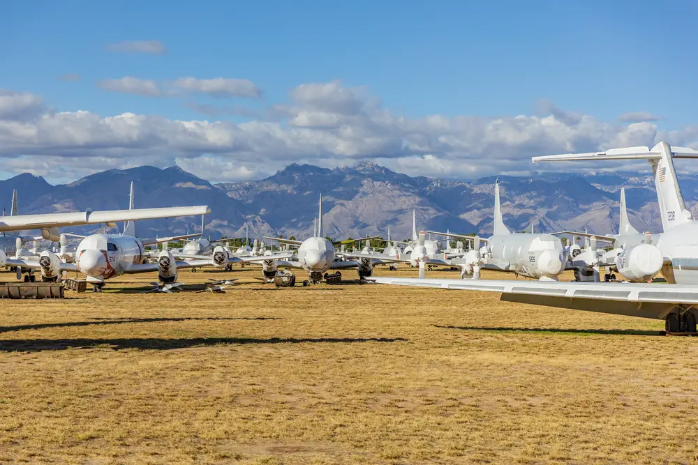 Aircraft storage in the boneyard.