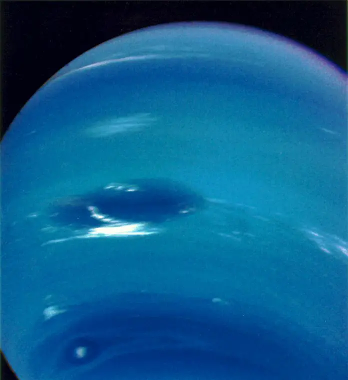 The Great Dark Spot on Neptune.