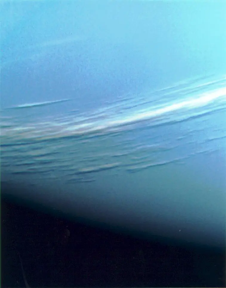 Close view of clouds on Neptune.