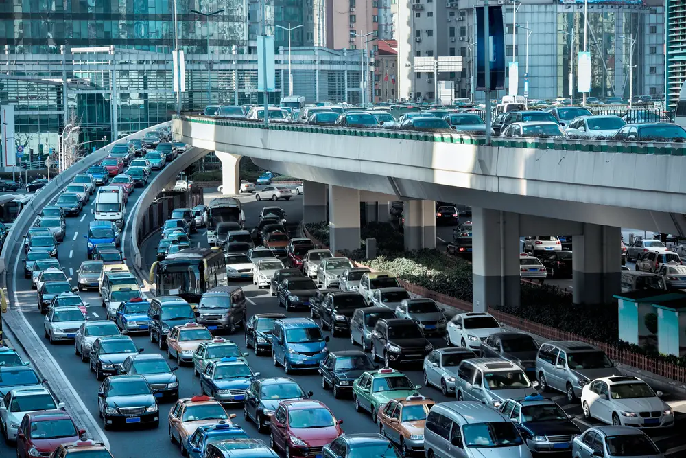Traffic jam in the city