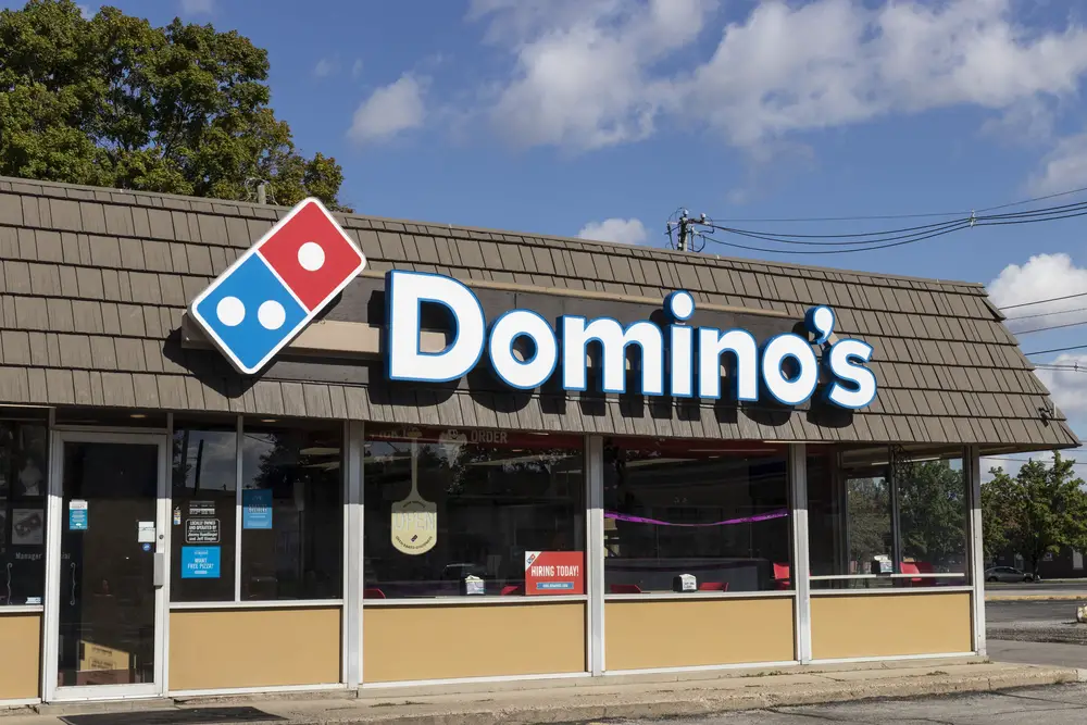 A Domino's Pizza storefront.