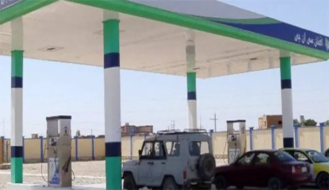 Picture of the world's most expensive gas station in Afghanistan.