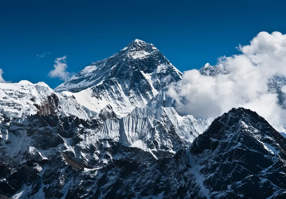 Everest Mountain Peak - the top of the world (8848 m)