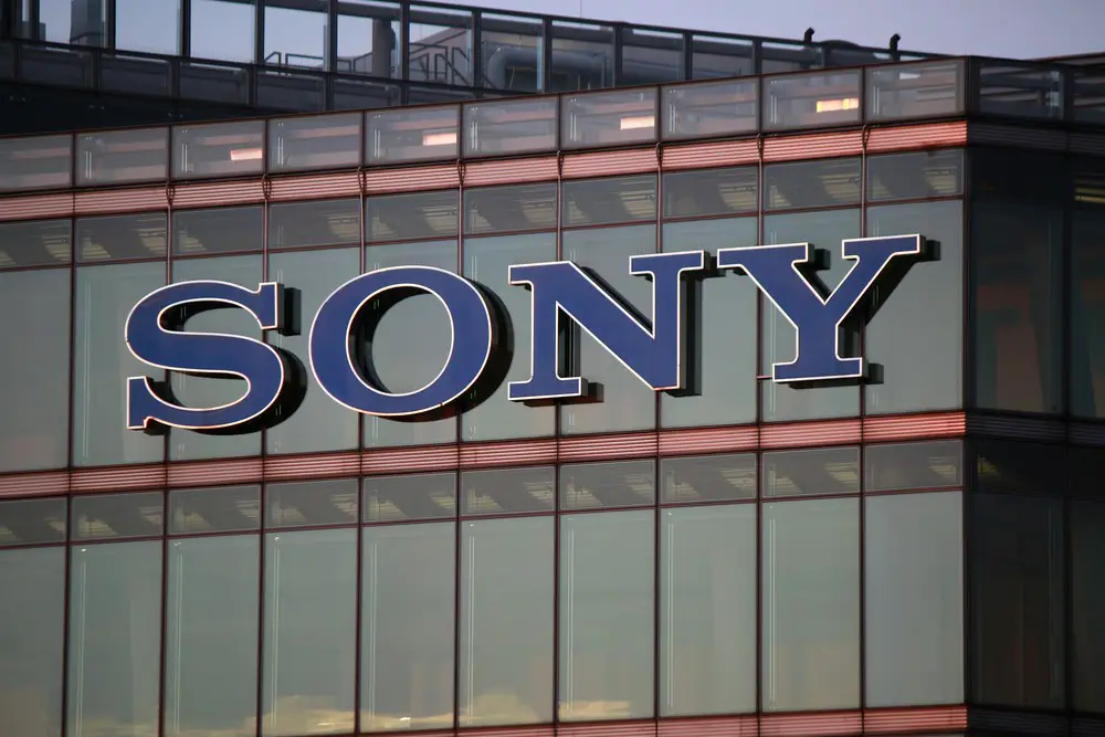 Sign for Sony on building
